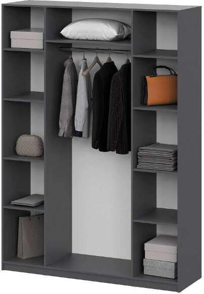 Шкаф распашной ШК 5 (1600), Графит