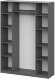 Шкаф распашной ШК 5 (1600), Графит