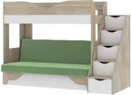 Латте 77-01 кровать-диван Дуб сонома / Аляска / Велюр Зеленый