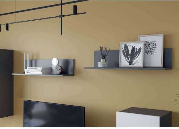 Гостиная Лира (Горизонт) Белый Глянец / Серый Графит