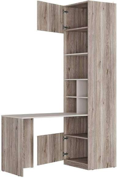 Стол-шкаф Урбан СШ-01, Дуб смоки, Кашемир