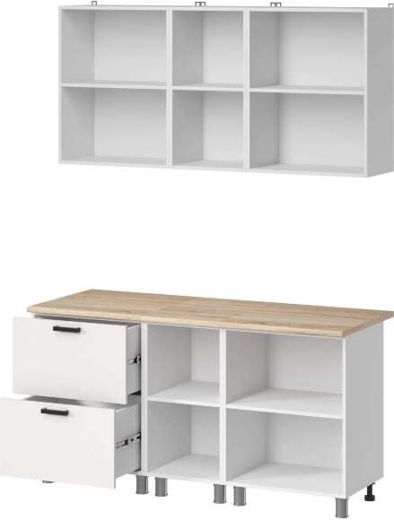 МК Аленушка 1,6м в.4 Лаванда Молочный,скоба черный,сонома