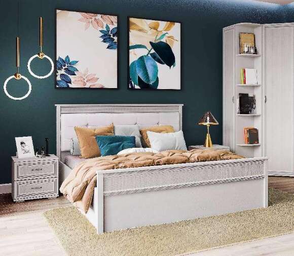 Кровать 140х200 Ливорно ЛКР-1 с подъемным механизмом Ясень Анкор