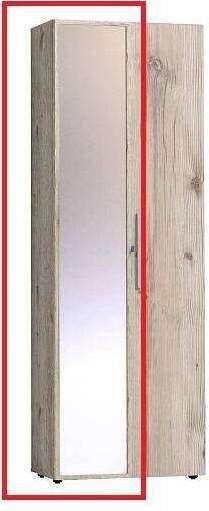 Зеркальный фасад шкафа для одежды Nature 54, гаскон пайн
