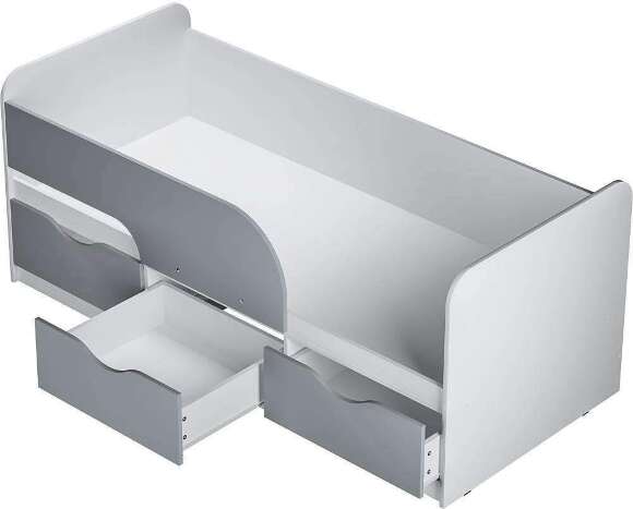 Кровать 0,9 м Стандарт КР-22 NEW Белый;Серый