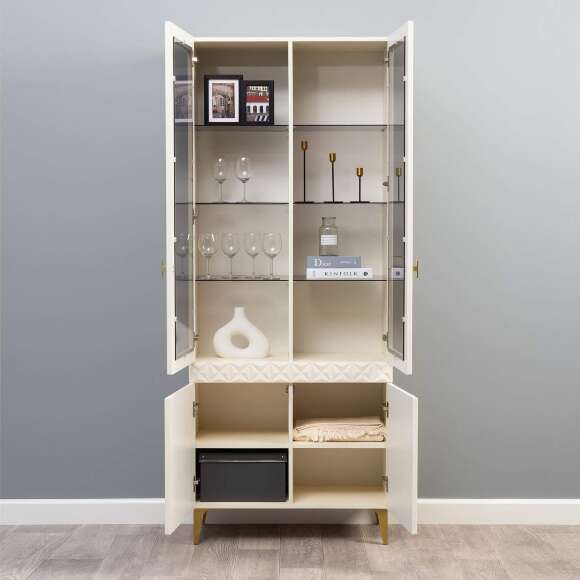 Марион шкаф-витрина 16.397.02 Слоновая кость Марион шкаф-витрина 16.397.02 Слоновая кость