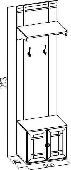 Шкаф с вешалкой Глазов-мебель Sherlock 74 (Орех Шоколадный)