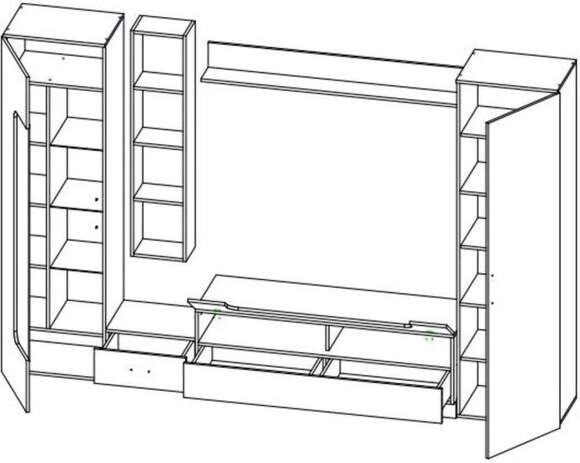 Loft - 20 стенка ТВА Бронзовый Век / Дуб Вотан