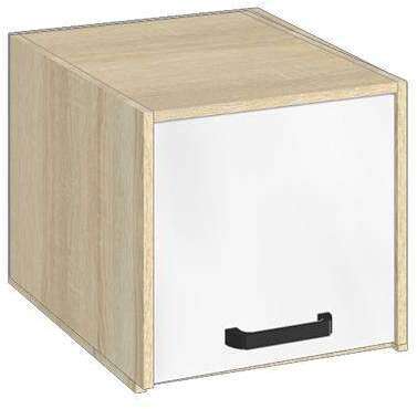 Пенал с антресолью Лена, Дуб сонома, белый. Комплект 2 Пенал с антресолью Лена, Дуб сонома, белый. Комплект 2