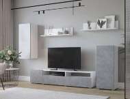 Гостиная Лира (Горизонт) Бетон / Белый