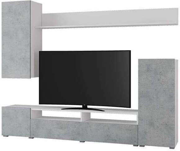 Гостиная Лира (Горизонт) Бетон / Белый