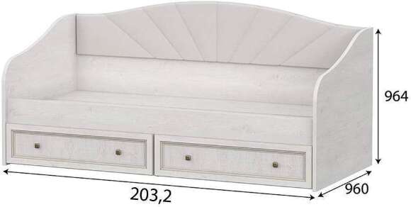 Кровать-диван Александрия КР-106 90х200, Сосна Санторини светлый