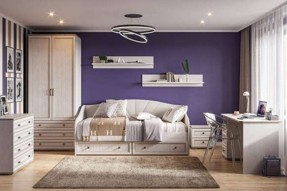 Кровать-диван Александрия КР-106 90х200, Сосна Санторини светлый