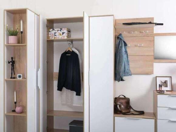 Куба Шкаф для одежды 13.136 дуб сонома/белый