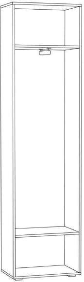 Шкаф для одежды Лайн 08.122, Дуб серый, Белый Шкаф для одежды Лайн 08.122, Дуб серый, Белый