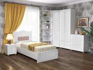 Детская Афина-5 мягкая спинка белое дерево