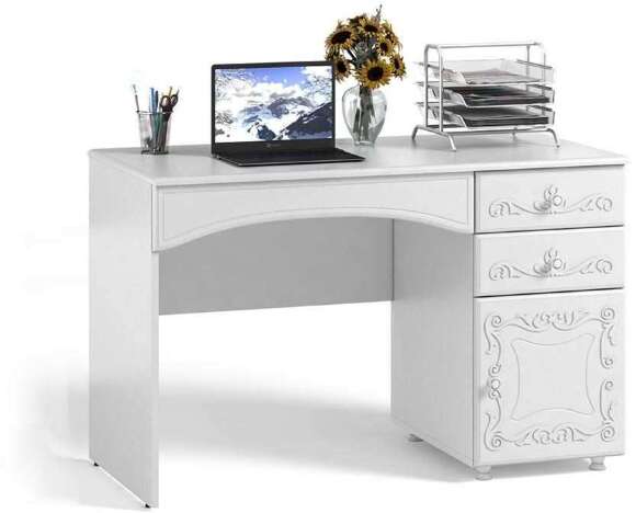 Стол письменный Италия ИТ-15 +ИТ-15А белое дерево Стол письменный Италия ИТ-15 +ИТ-15А белое дерево
