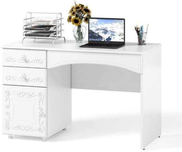 Стол письменный Италия ИТ-15 +ИТ-15А белое дерево Стол письменный Италия ИТ-15 +ИТ-15А белое дерево