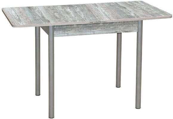 Эко 80х60 стол обеденный раскладной / бетон темный/металлик