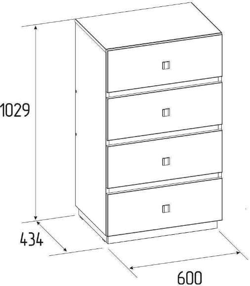 Комод Neo 45 (Глазов) Дуб Шавиниган Комод Neo 45 (Глазов) Дуб Шавиниган