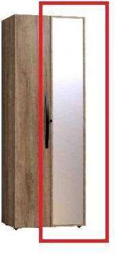 Зеркальный фасад шкафа для одежды Nature 54, дуб табачный craft