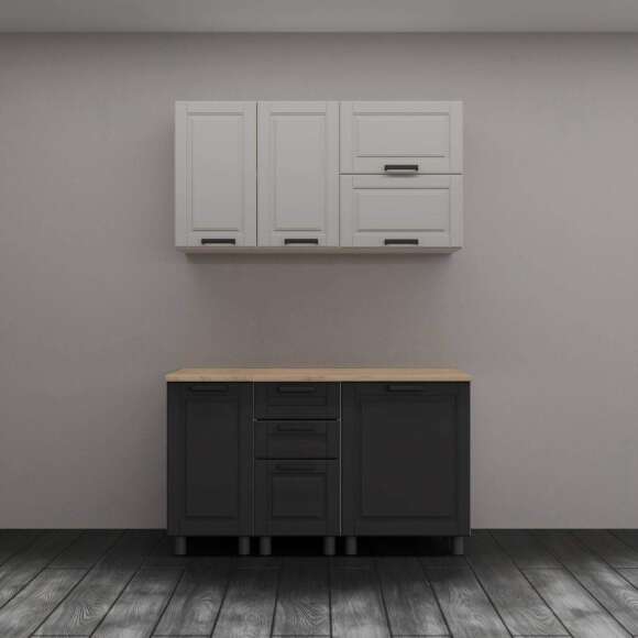 МК Аленушка Н 400 Астра Сталь,скоба черный (со столешницей)