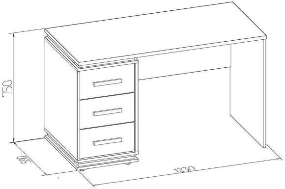 Стол письменный Nature 84 (Глазов) Дуб табачный крафт/Черный