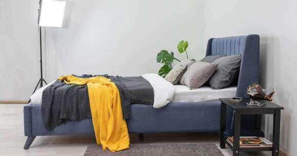 Мелисса кровать 180 Тори 83 серо-синий