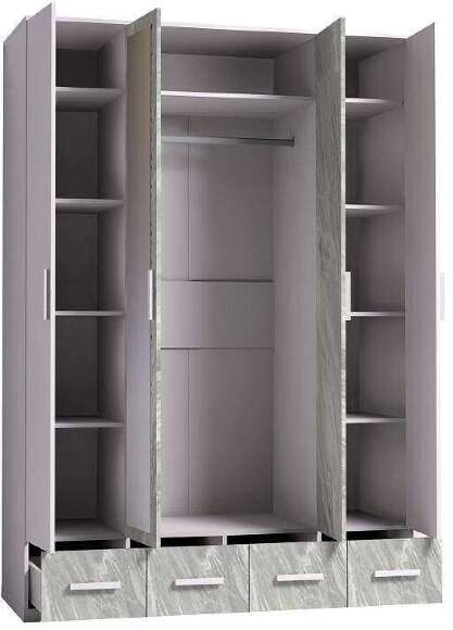 Шкаф для одежды и белья Айрис 555 (Глазов) Статуарио