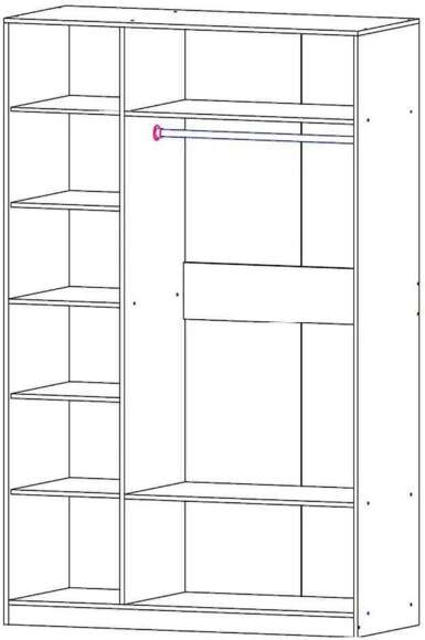 NEXT 11 Шкаф трехдверный Дуб Сонома / Белый