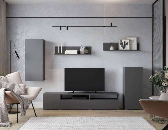 Гостиная Лира (Горизонт) Серый Графит