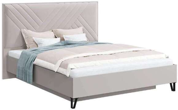 Кровать 140х200 с подъемным механизмом и мягким изголовьем Кашемир