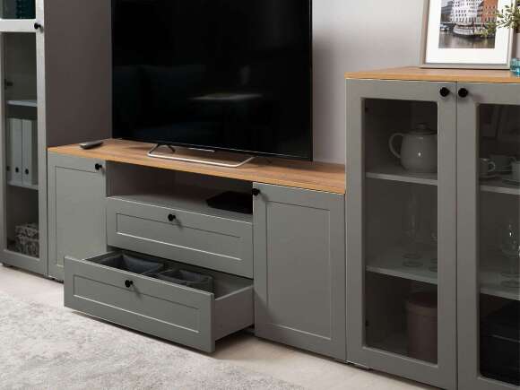 Гостиная Остин 2 графит/дуб золотой