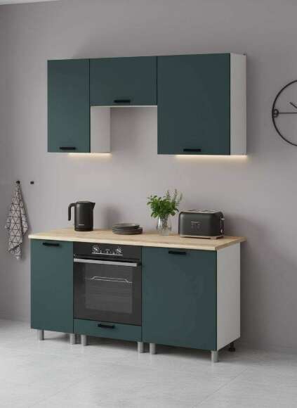 МК Аленушка 1,6м в.5 Лаванда Изумруд,скоба черный,сонома