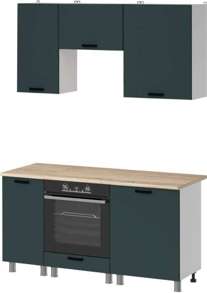 МК Аленушка 1,6м в.5 Лаванда Изумруд,скоба черный,сонома