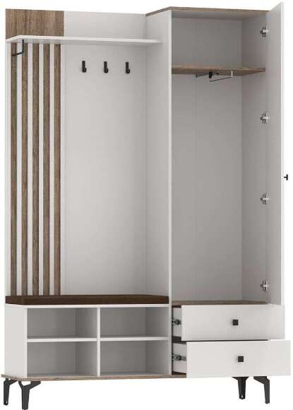 Прихожая Либерти опора h=150мм Белый / Дуб Каньон