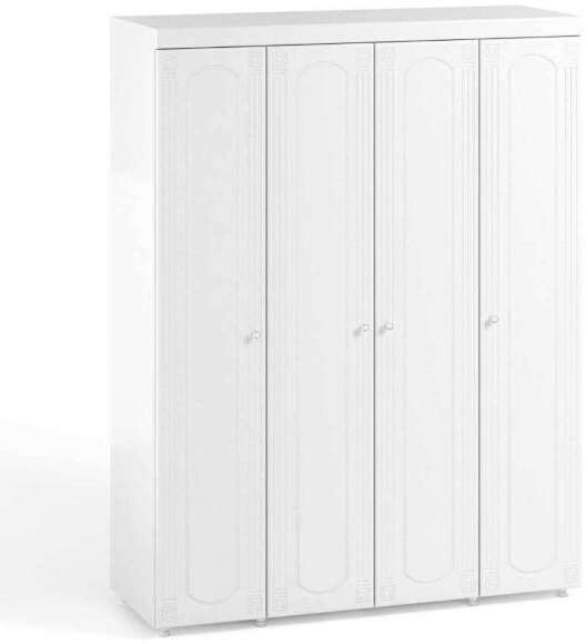 Шкаф 4-х дверный Афина АФ-59 белое дерево