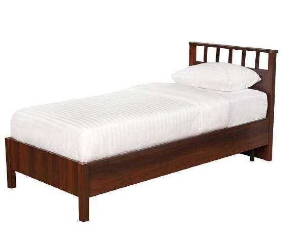 Кровать 90х200 Sherlock 50 Люкс Орех (Глазов) с основанием из металла