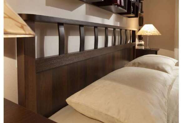 Кровать 90х200 Sherlock 50 Люкс Орех (Глазов) с основанием из металла