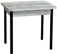 Эко 80х60 стол обеденный раскладной / бетон темный/черный