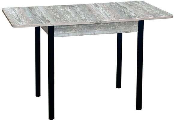 Эко 80х60 стол обеденный раскладной / бетон темный/черный