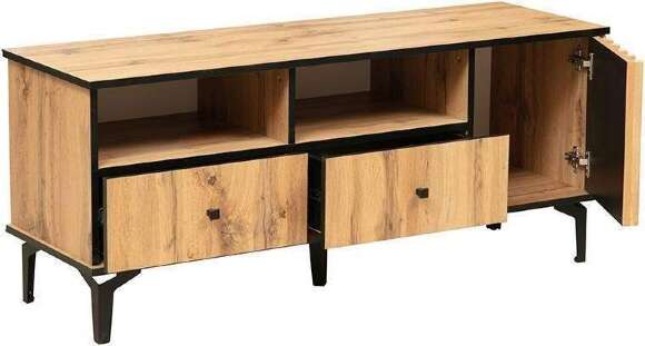 Тумба для ТВ Либерти 51.06, Дуб Вотан, Черный