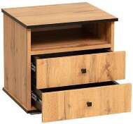 Тумба прикроватная Либерти 51.17, Дуб Вотан, Черный