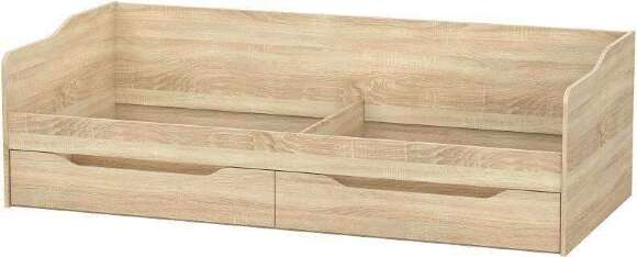 Кровать КР 1 с основанием и матрасом Сити, дуб сонома