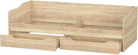 Кровать КР 1 с основанием и матрасом Сити, дуб сонома