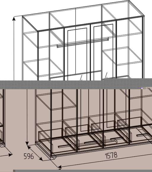 Шкаф для одежды и белья Айрис 555, дуб Шкаф для одежды и белья Айрис 555, дуб