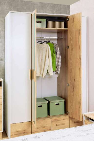 Шкаф для одежды и белья Айрис 555, дуб Шкаф для одежды и белья Айрис 555, дуб