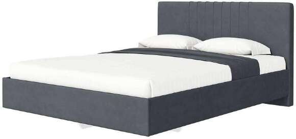 Кровать с латами Соло 160*200, Графит Кровать с латами Соло 160*200, Графит
