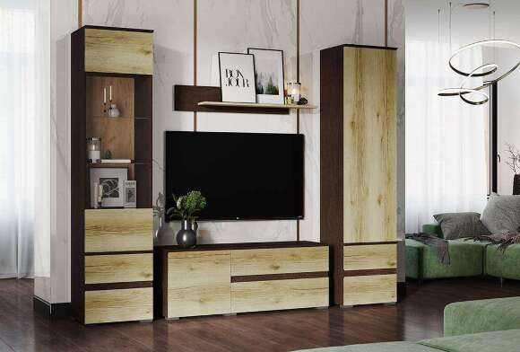 Шкаф-витрина Плейона (ТЭКС) Дуб делано