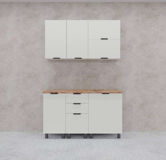 Кухня Аленушка 1,6м ПД 2 Лотос Молочный,скоба антрацит,сонома Кухня Аленушка 1,6м ПД 2 Лотос Молочный,скоба антрацит,сонома